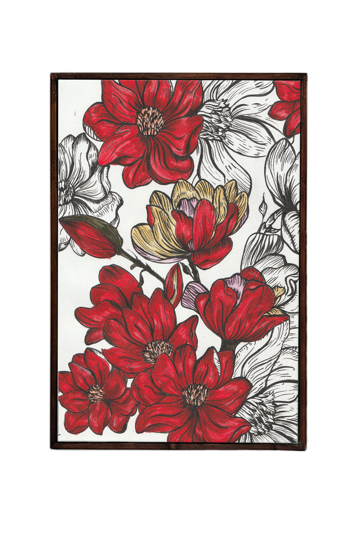 Crimson Blossom Canvas Wall Art