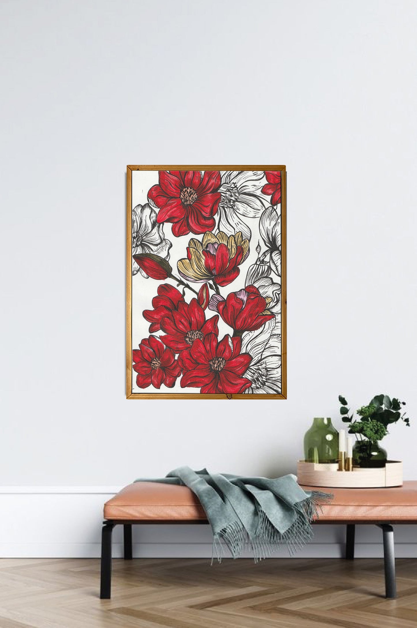 Crimson Blossom Canvas Wall Art